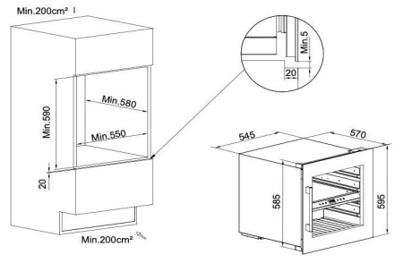 Винный шкаф TEMPTECH OZ60DB-24