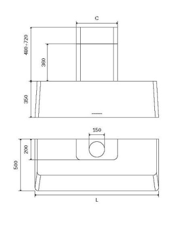 Вытяжка ILVE AG150/SS