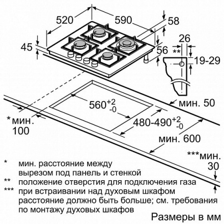 Газовая панель BOSCH PPH6A6B20