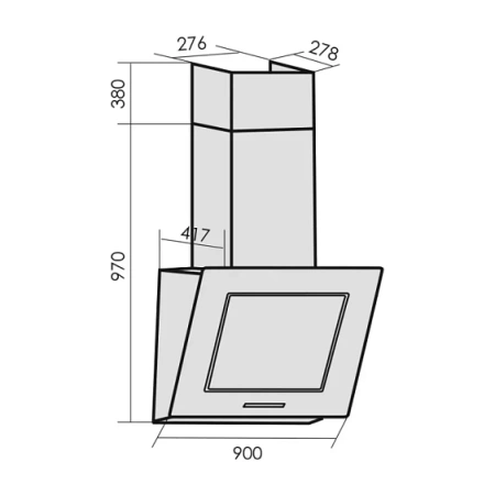 Вытяжка MBS CAMELLIA 190 GLASS BLACK
