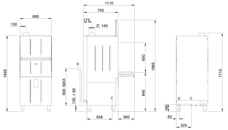 Котломоечная машина SMEG UW5757D