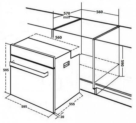 Духовой шкаф MONSHER MOE 6292 X