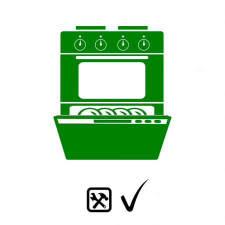 Установка эл. плиты ТРИО с посудомоечной машиной