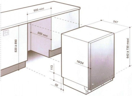 Посудомоечная машина DE DIETRICH dvh 1150 j