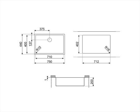Кухонная мойка SMEG VFU71SFR