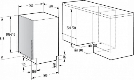 Встраиваемая посудомоечная машина GORENJE gv61211