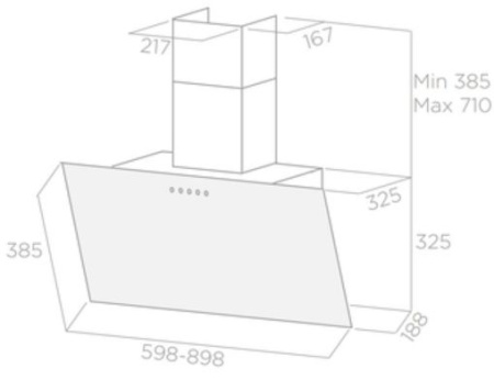 Вытяжка ELICA SHIRE WH/A/90 NO PLUG PRF0144002