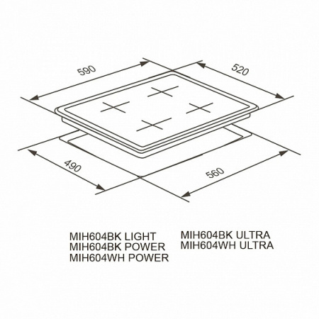 Варочная поверхность MEFERI MIH604BK MATT ULTRA