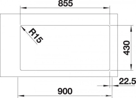 Кухонная мойка Blanco ANDANO 400/400-IF нерж.сталь зеркальная полировка с отв. арм. InFino (арт.5229