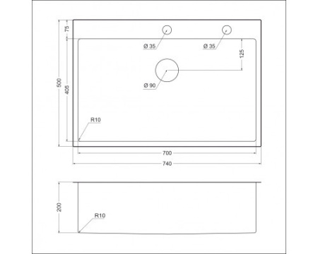 Кухонная мойка EMAR EMB-129A PVD Nano Dark