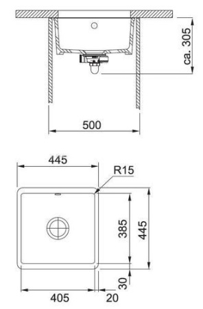 Кухонная мойка FRANKE KBK 110-40 белый (126.0335.711)