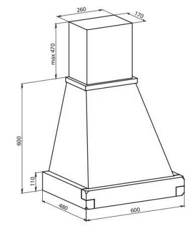 Каминная вытяжка VIALONA CAPPE Магнолия inca 900 60