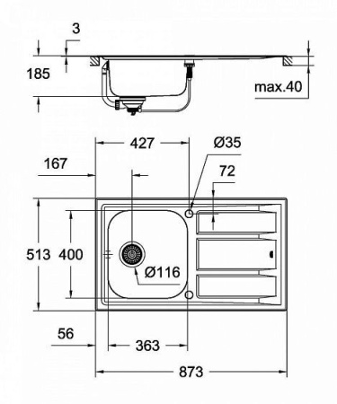 Кухонная мойка GROHE K400 31568SD0