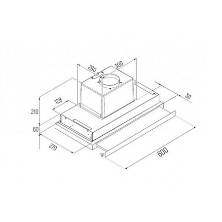 Встраиваемая вытяжка CIARKO EDS 60 GWH