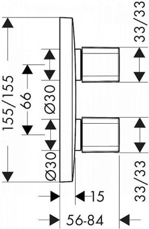 Переключатель потоков HANSGROHE PuraVida iControl 15777000 хром 235563