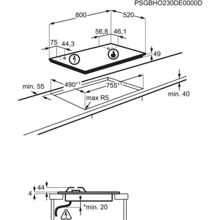 Варочная поверхность ELECTROLUX EIS87453IZ
