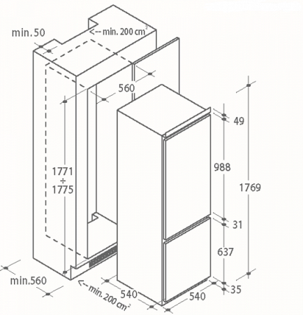 Холодильник CANDY CKBBS 100