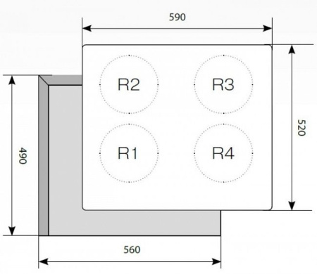 Варочная панель LEX EVI 640-1 WH