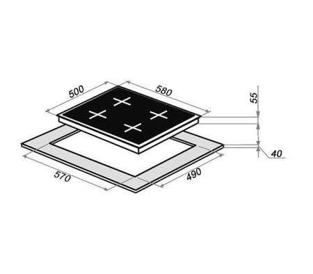 Варочная поверхность GRANDGERMES HFG-60WH-CA