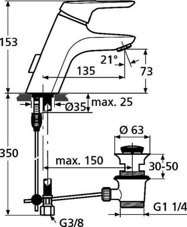 Смеситель IDEAL STANDARD Ceramix Blue A5646AA