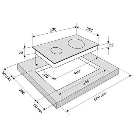 Варочная панель KRONA REMO 30 BL