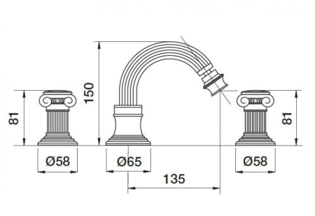 Смеситель CEZARES Olimp-BBS2-02-M