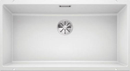 Кухонная мойка Blanco SUBLINE 800-U отводная арматура InFino® белый гранит 523145