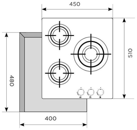 Газовая поверхность LEX GVG 430 BL