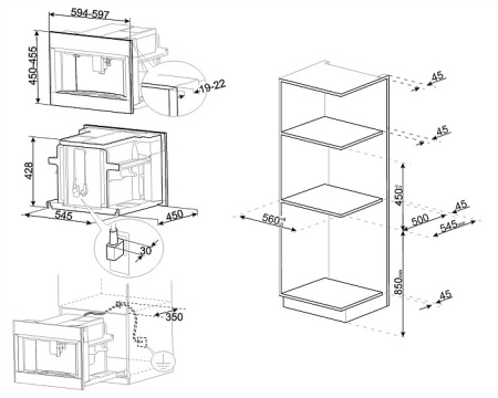 Кофемашина SMEG CMS4604NRRU