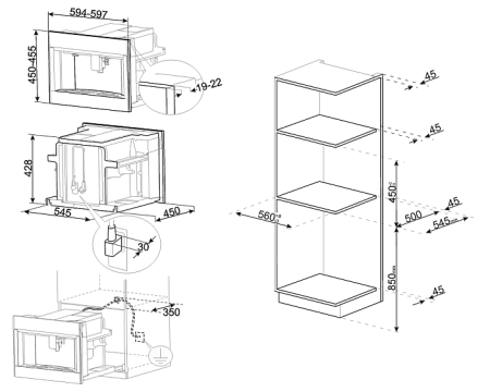 Кофемашина SMEG CMS4604NRRU