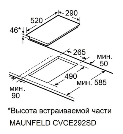 Варочная поверхность MAUNFELD CVCE292SDBK