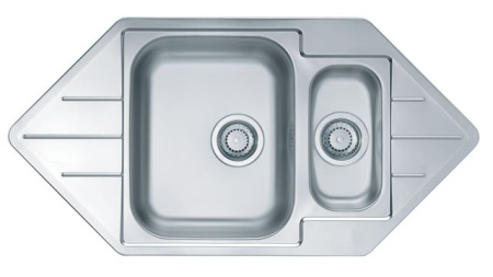 Кухонная мойка ALVEUS Line 40 NAT-90 1065674 (в комплекте с сифоном 1130555)