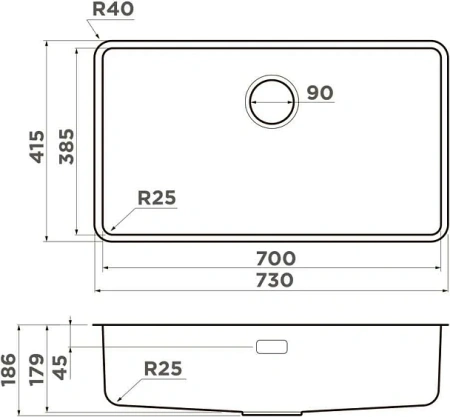Кухонная мойка OMOIKIRI Omi 73-U/I-LG Ultra (4997562)