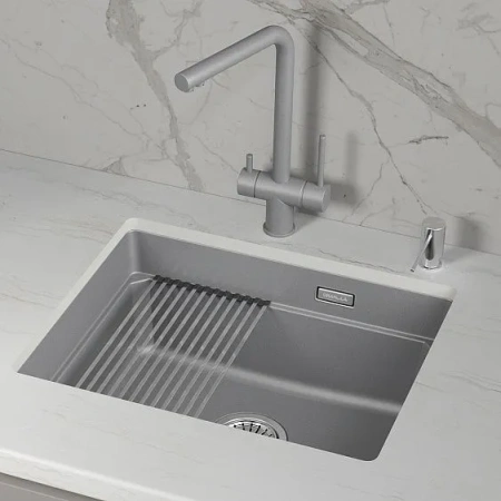 Кухонная мойка GRANULA KS-5501iU алюминиум