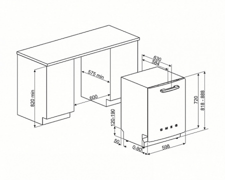 Посудомоечная машина SMEG ST2FABRD2