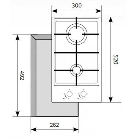 Газовая панель AKPO PGA 302 FGC bl