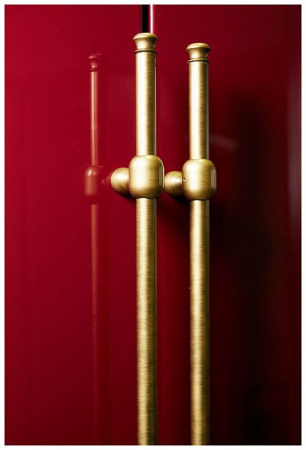 Холодильник IO MABE ORE24CGHFRR бордо, ручки золото/бронза