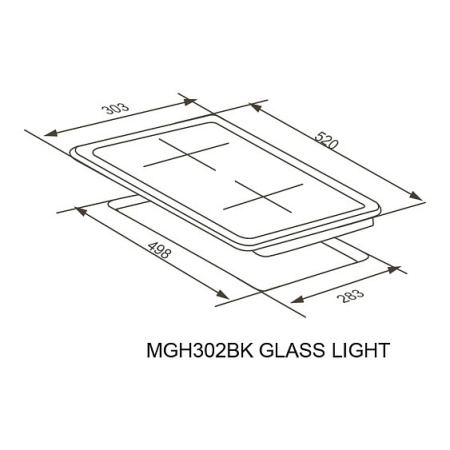 Варочная поверхность MEFERI MGH302BK GLASS LIGHT