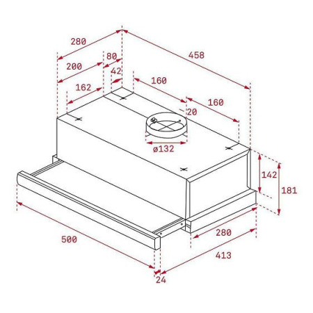 Вытяжка TEKA TL1-52 STAINLESS STEEL (40474400)