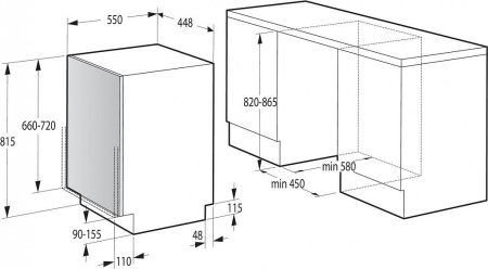 Встраиваемая посудомоечная машина GORENJE GV52112