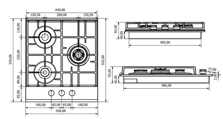 Варочная поверхность KUPPERSBERG FQ 42 W