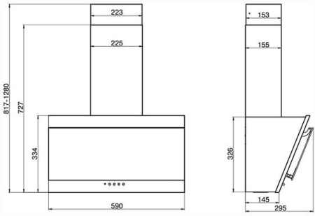 Вытяжка ELIKOR Сапфир 60П-430-К3Д черный/черное стекло