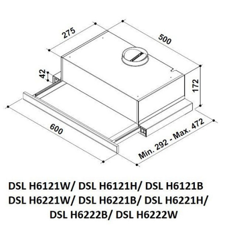 Вытяжка SCHAUB LORENZ DSL H6222W