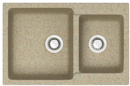 Кухонная мойка ZETT lab 191/Q5 песок T191Q005