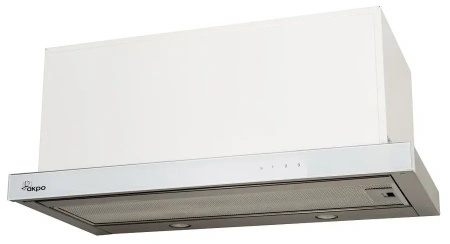 Вытяжка AKPO WK-7 Light Touch Glass Twin 60 белое стекло/нержавеющая сталь