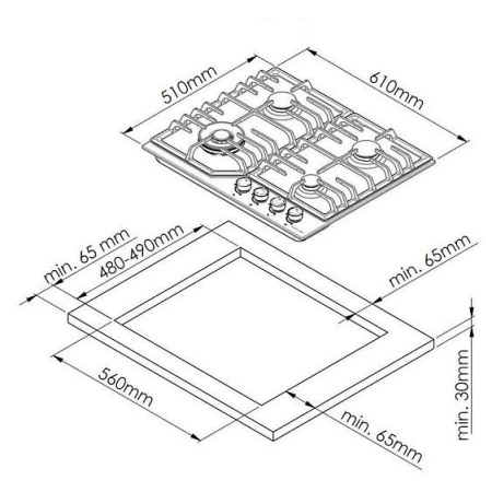 Варочная поверхность HiSTORY HGG 643C FGR