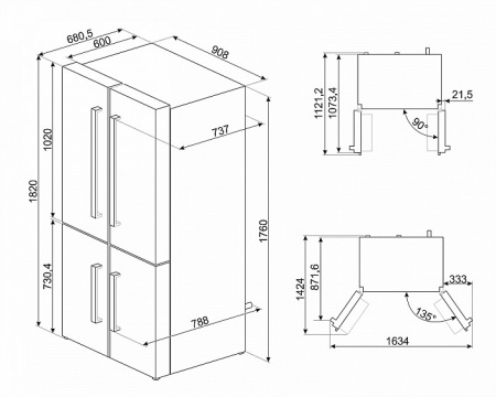 Холодильник SMEG FQ60X2PEAI