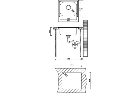 Кухонная мойка OULIN OL-203