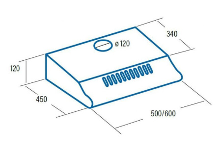 Вытяжка CATA P 3050 WH/L