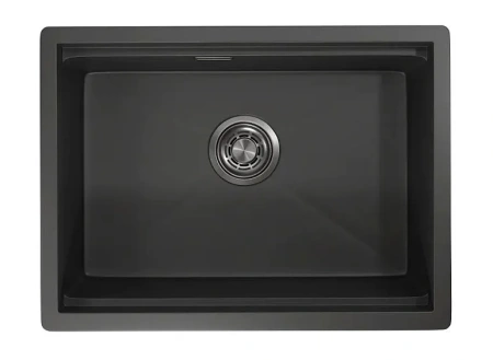 Кухонная мойка GRANULA KS-6045U черный/матовый